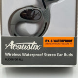 Acoustix Earbuds Waterproof Headphones Wireless Stereo IPX-6 Active Comfort