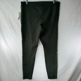 Time And Tru Velvet Leggings Olive Green Active Sweats Womens Size L 12-14 NWT