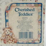 Cherished Teddies Bears & Block Letters L-O-V-E 1996 Figurine 203076 Love