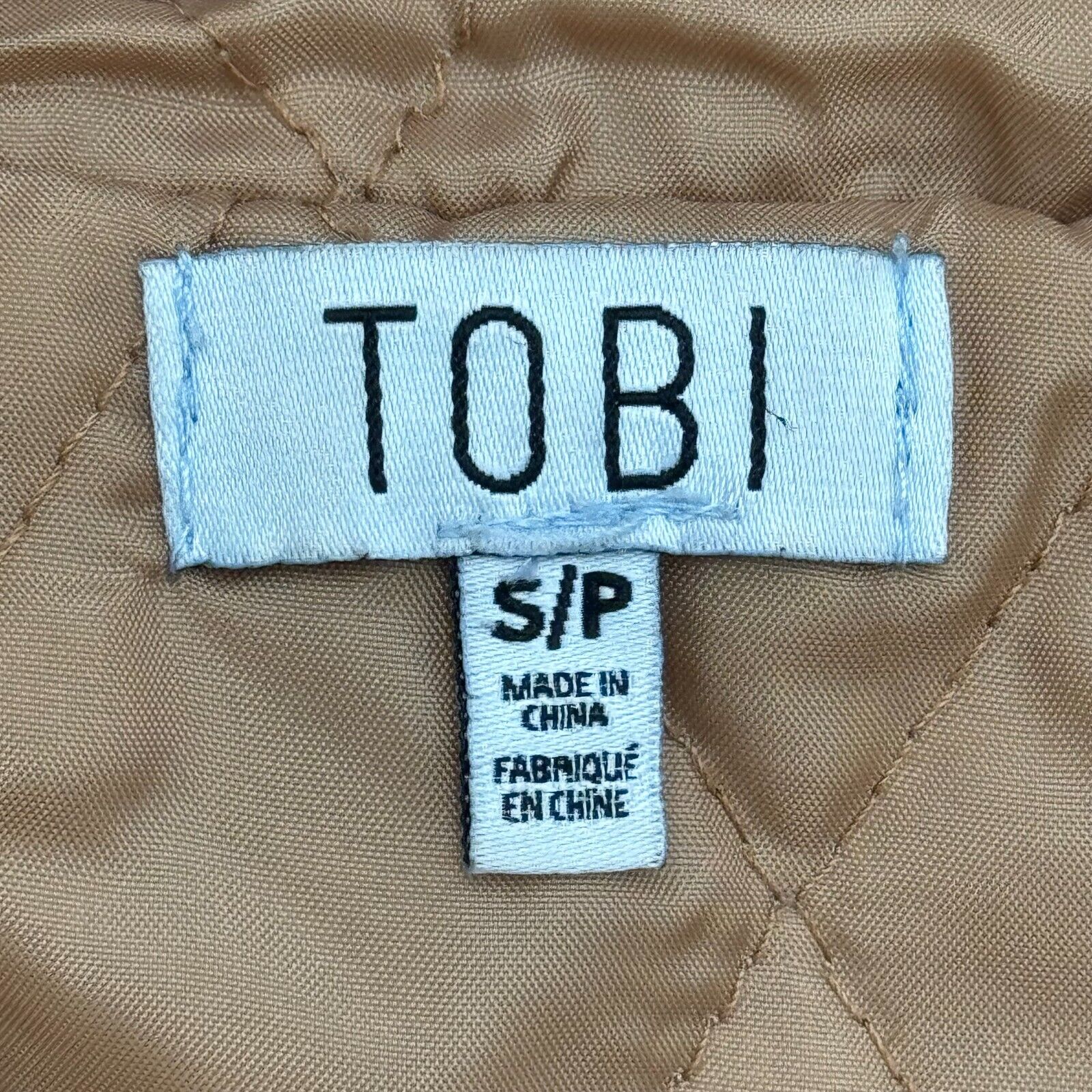 Tobi Women’s Oversized Utility Jacket Stylish Work Wear Tan Canvas Size S Petite