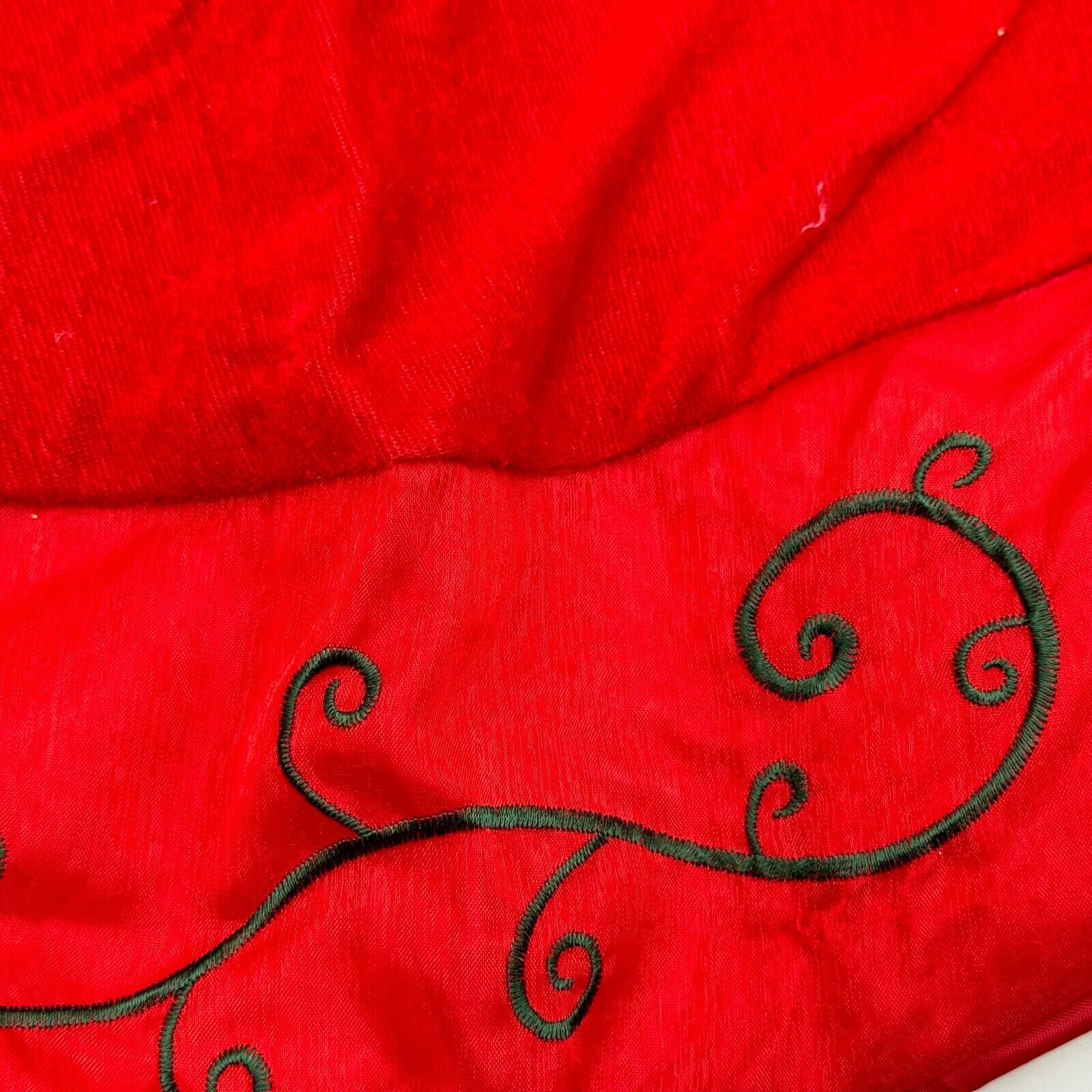 Christmas Tree Skirt Soft Red Fabric 4 feet Wide