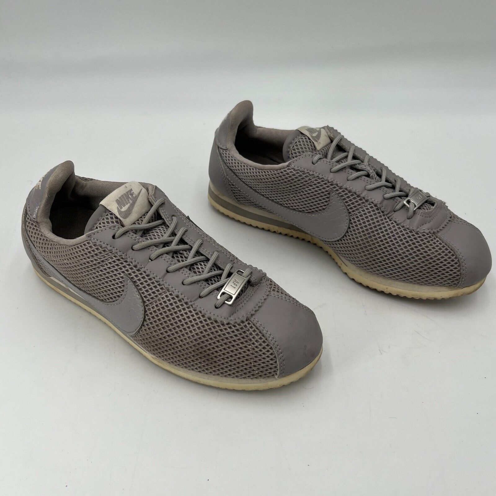 Nike Classic Cortez Premium AF1 Women Grey Mesh Running Shoes 905614-005 Size 8