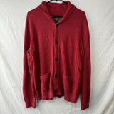 Lucky Brand Mens Hotrod Legalize Freedom Shawl Sweater Cardigan Red Size M