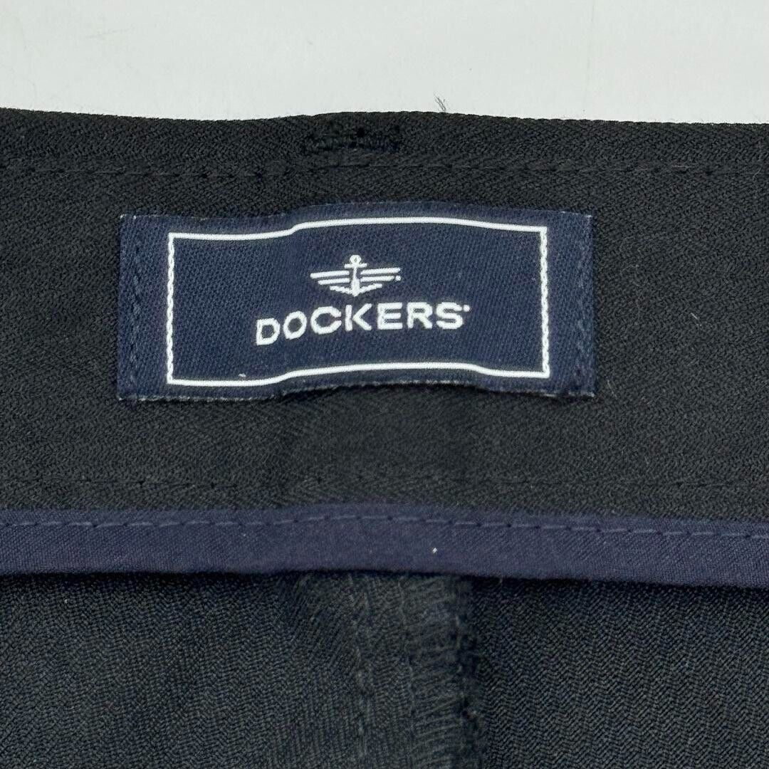 Dockers Mens Classic Straight Preppy Navy Blue Dress Pants Size 38x32