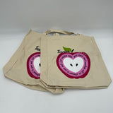 2pk Swanson Canvas Book Bag Teacher Proverbs Apple Wisdom Knowledge Heart NWT