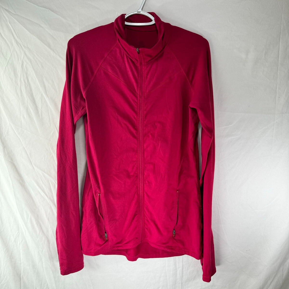 Champion Womens Athletic Sweater Full Zip Running Jacket Hot Pink Adult Size M