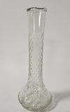 Vintage 9" Diamond Pattern Glass Vase