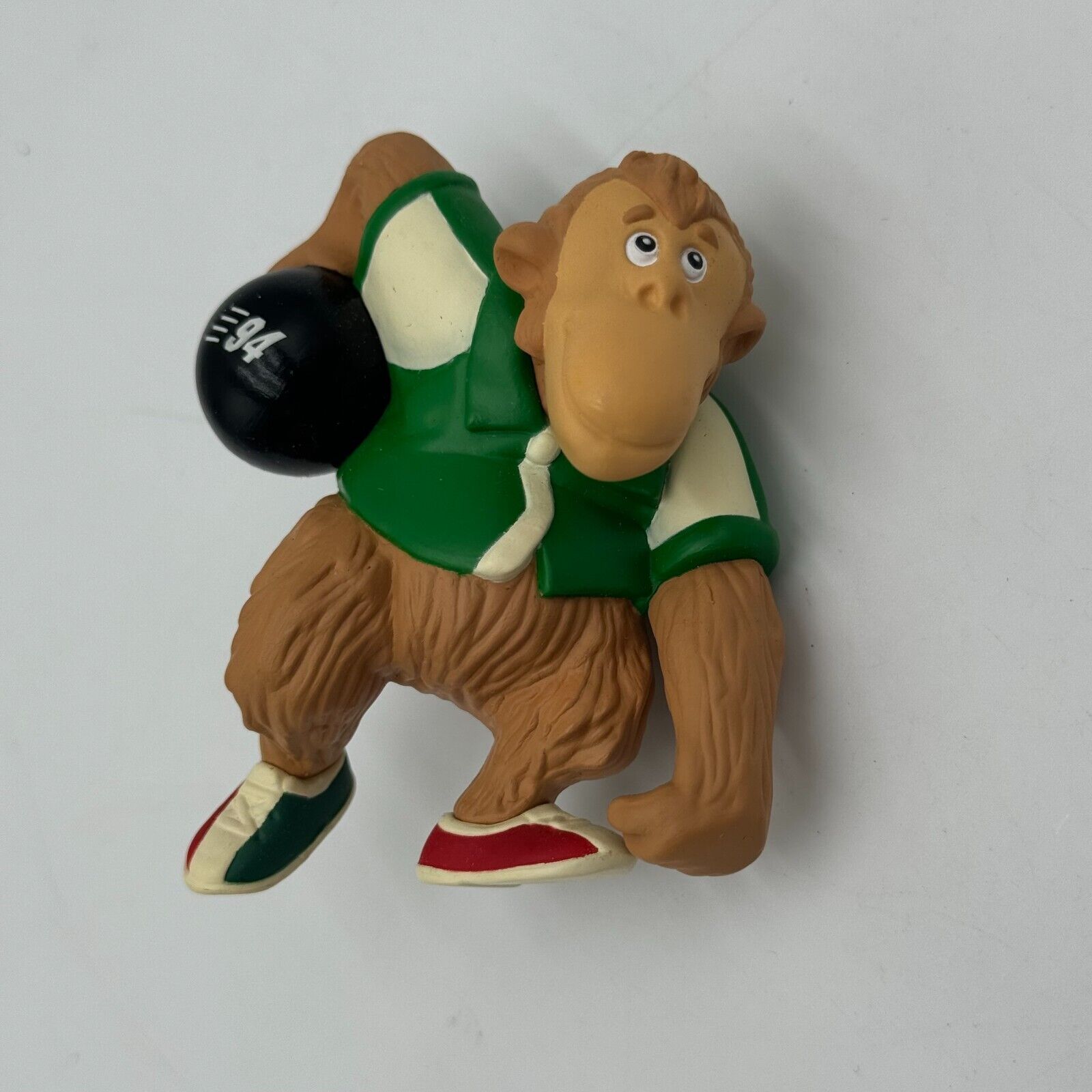 It’s A Strike Bowling Ape Christmas Ornament Santa Claus Lane Vintage NIB 1994