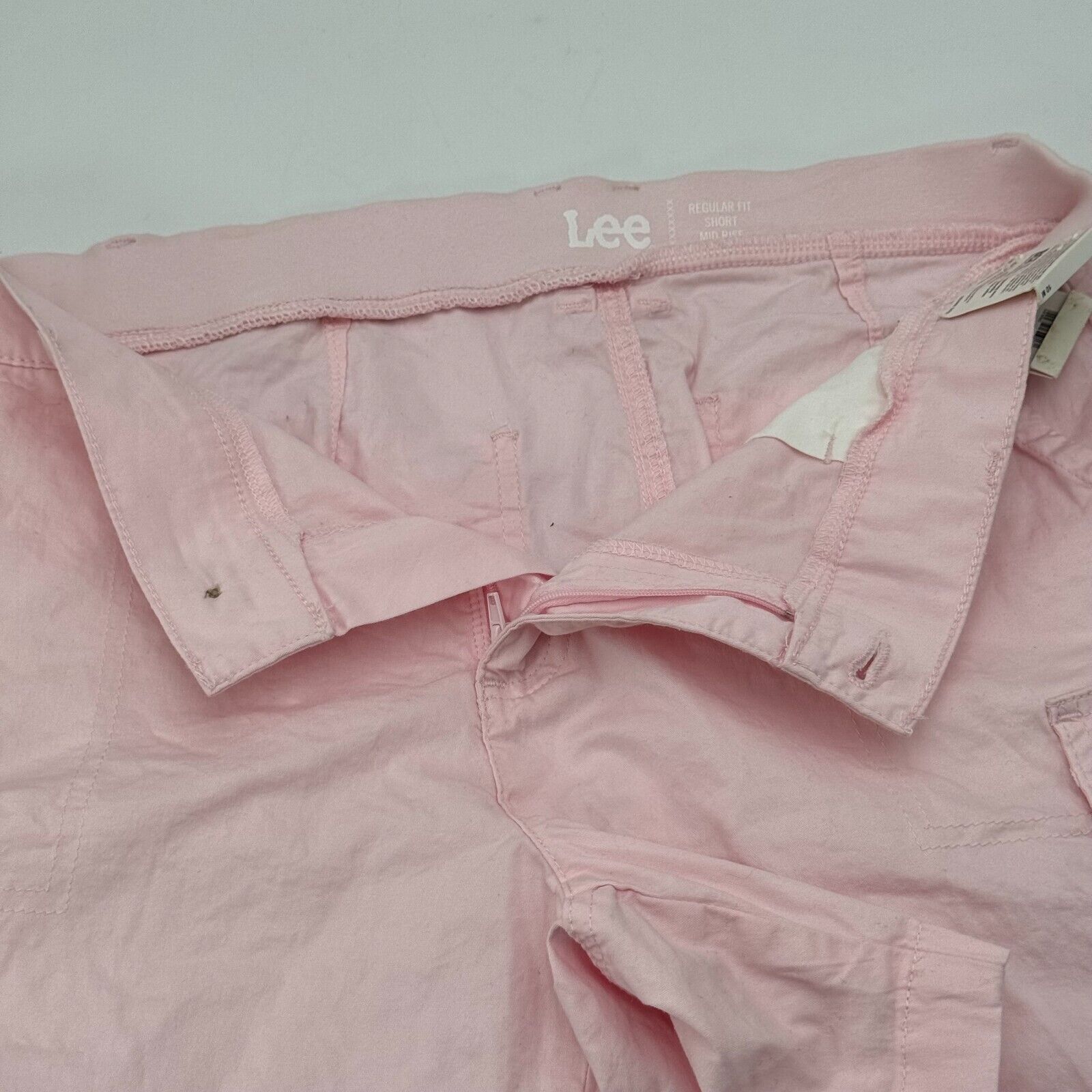 Lee Regular Fit Mid Rise Shorts Pink Ultra Comfort Style Junior Size 10 M NWT