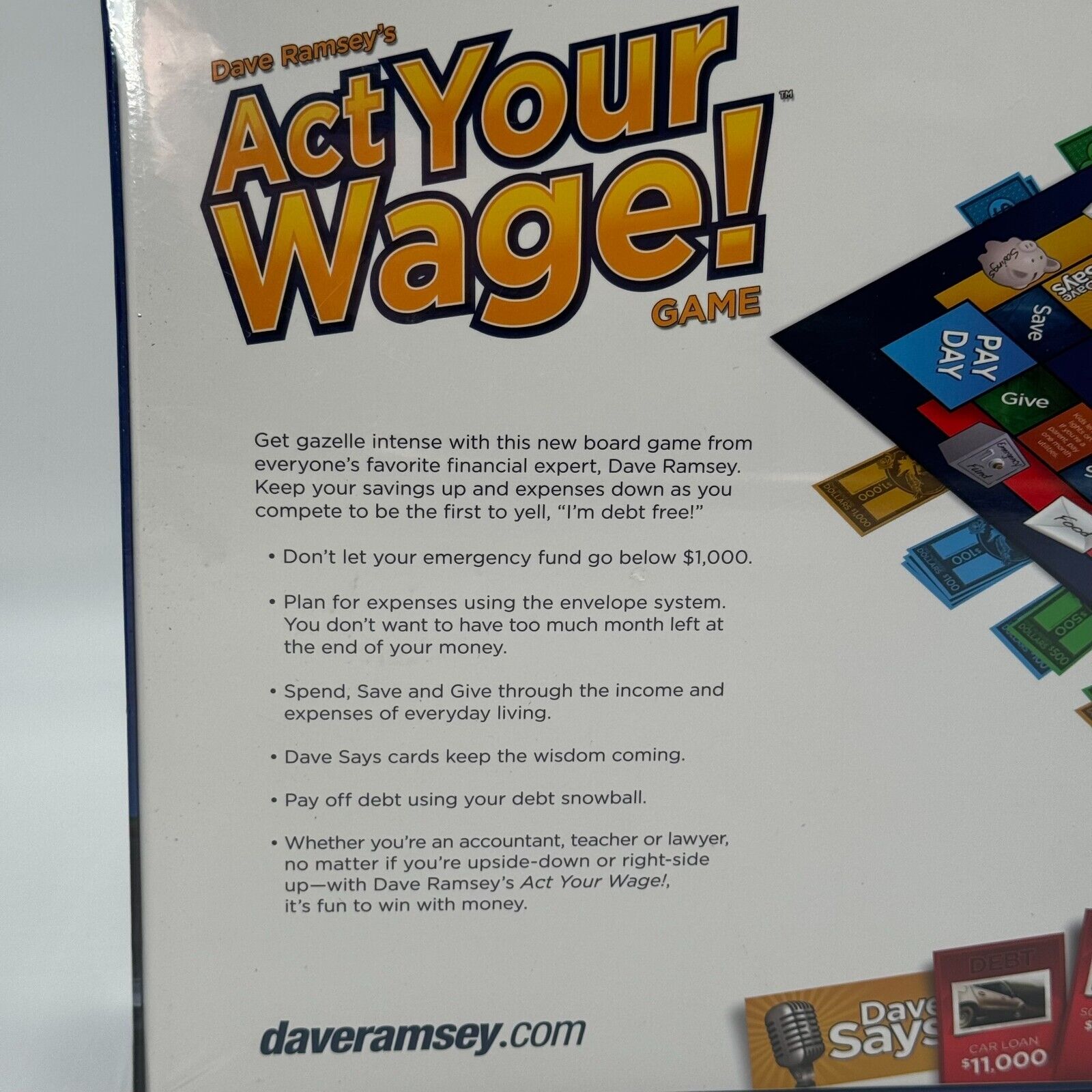 Dave Ramsey's Act Your Wage Board Game NEW SEALED