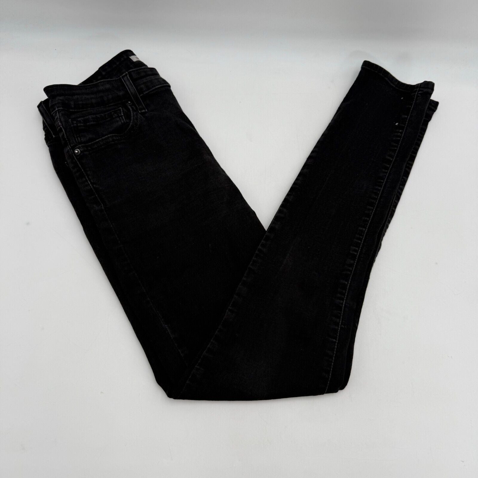 2 Pair Womens Black Denim Jeans Levi’s Skinny High Rise & Rewash Stretch Size 28