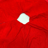 Christmas Tree Skirt Soft Red Fabric 4 feet Wide