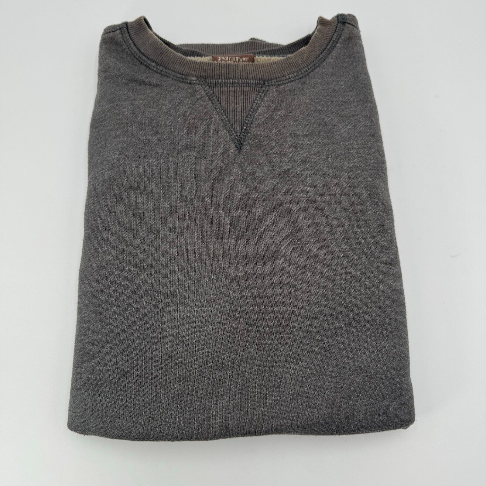 Great Northwest Clothing Company Soft Cotton Pullover Sweater Gray Mens Size M