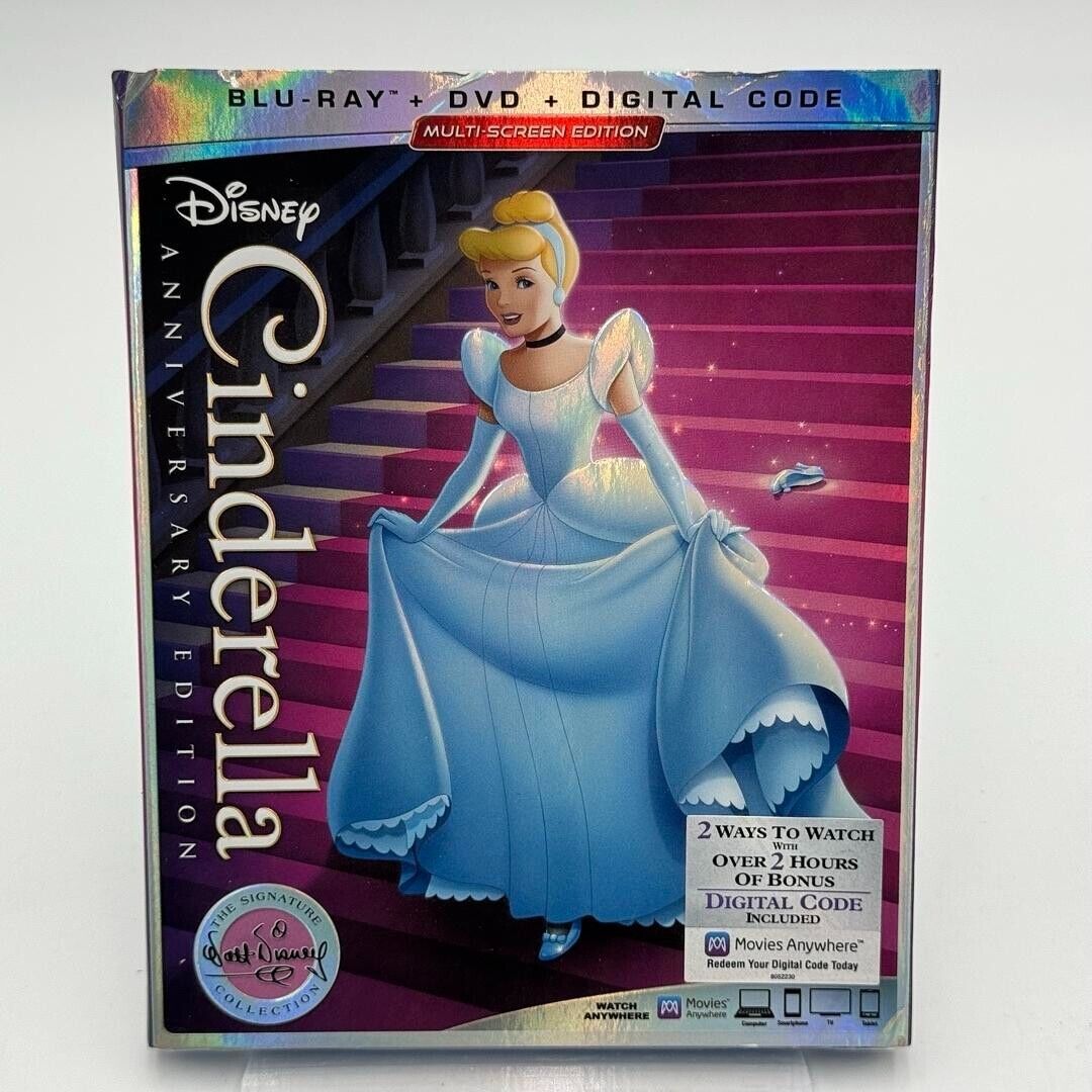 Disney Classics Cinderella Blu-ray + DVD 3 Movie Set + Digital Code New Sealed