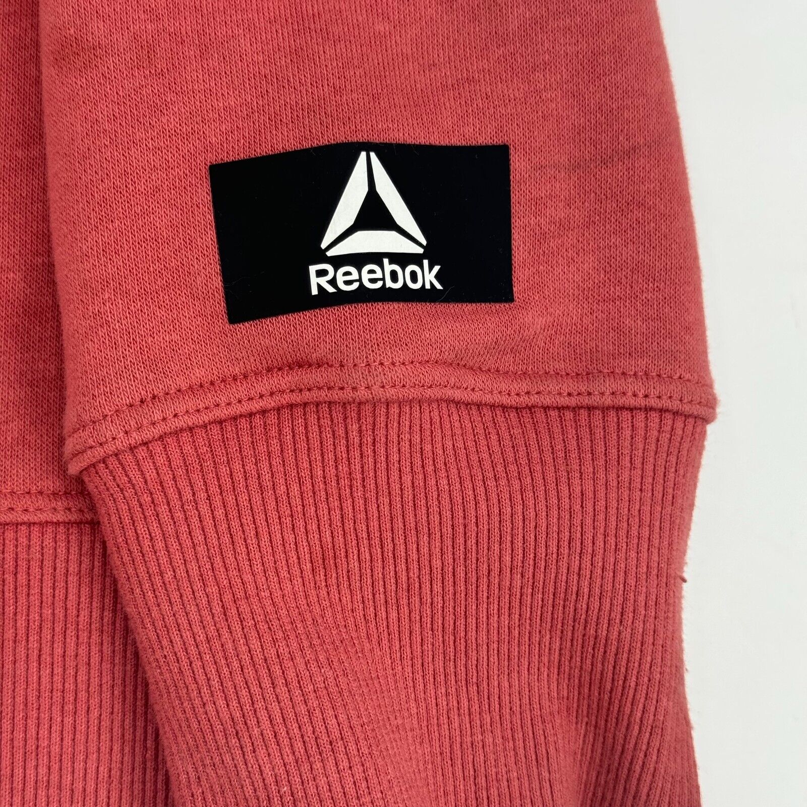 Reebok Womens Regular Dolman Sleeve Cuffed Crewneck Sweatshirt Dusty Red Size L