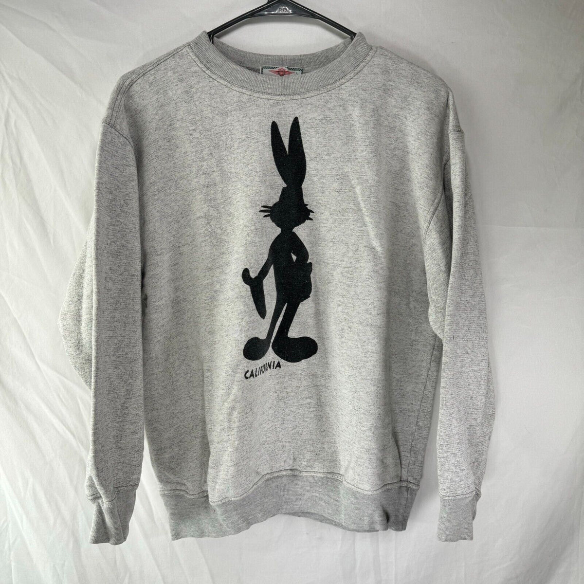 Bugs Bunny Silhouette Grey Sweater California Looney Tunes Junior Size Large