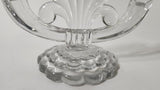 Vintage Heisey Clear Glass Crystolite Pattern Double Light Candle Holder