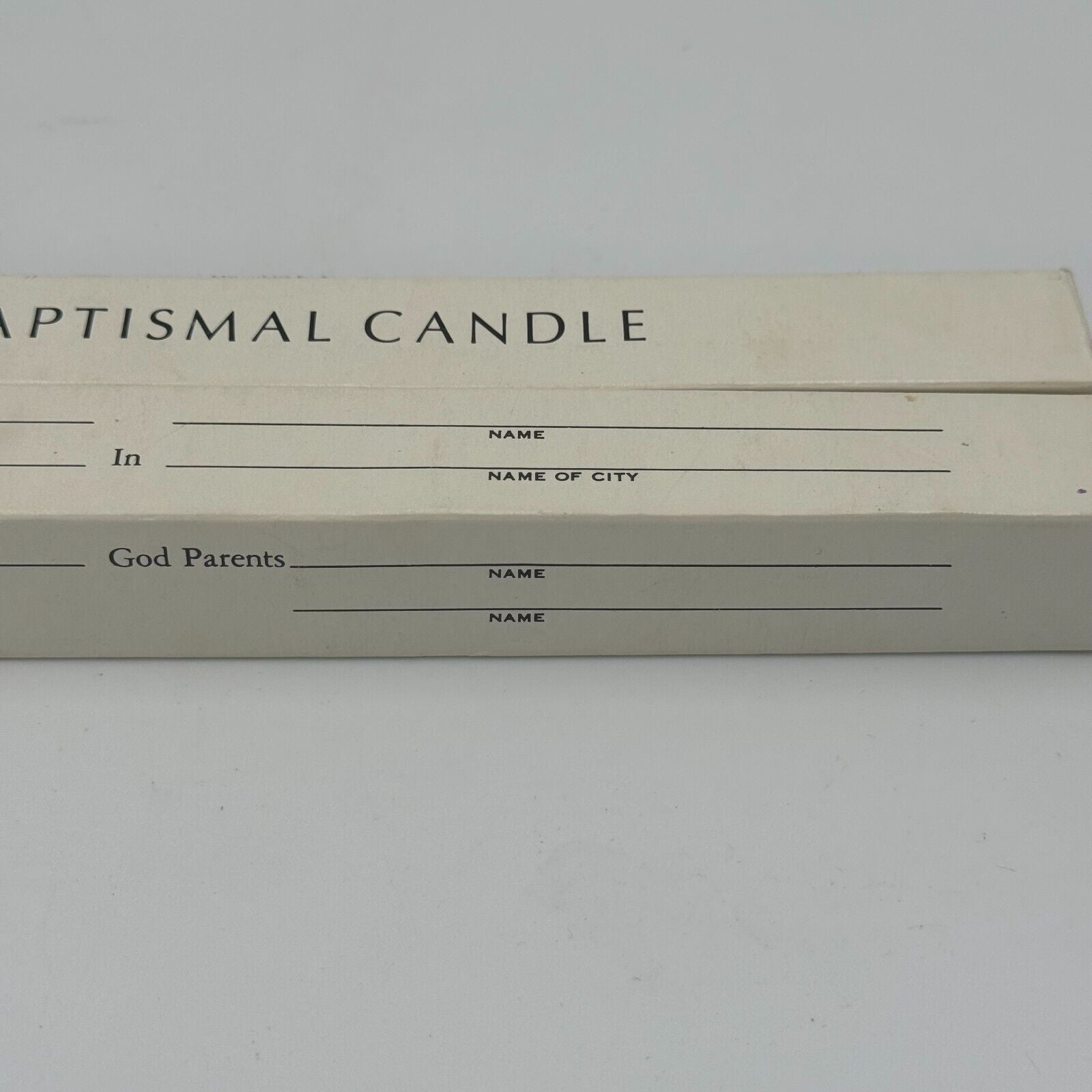 2 Pack Autom Baptismal 10in Candles Blue Cross Catholic Dedication Godparent NIB