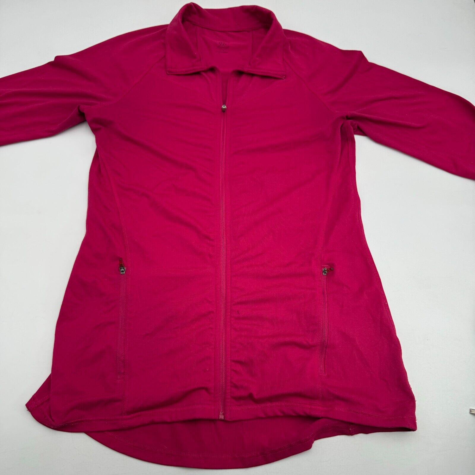 Champion Womens Athletic Sweater Full Zip Running Jacket Hot Pink Adult Size M