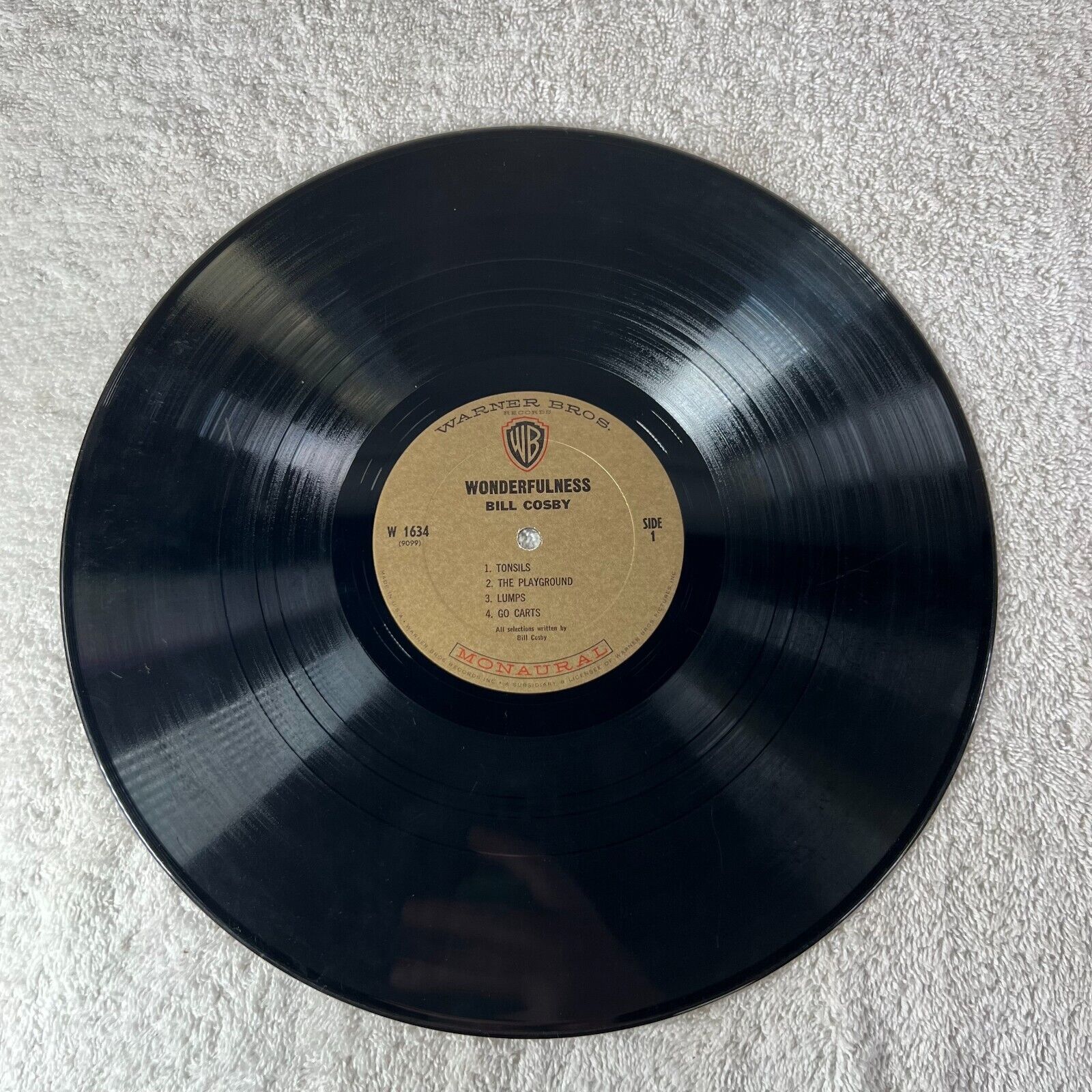 Bill Cosby Wonderfulness Record Vinyl LP WS 1634 Warner Bros 1966