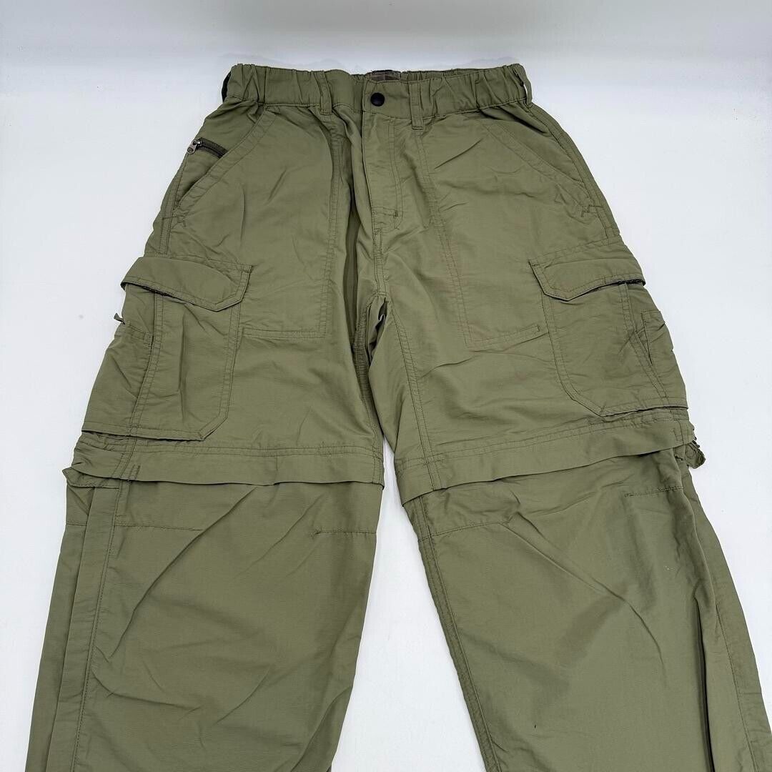 REI Pants Mens Medium 30L Convertible Cargo Nylon Outdoor Hiking Camp Fish Green