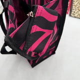 3 Sets Of Animal Printed Zip Tote Bags Matching With Mini Pouches NWT 12x12x5in