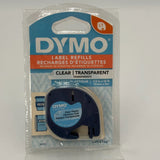 2 Pack DYMO Authentic 1/2” Tape Refills for LetraTag Label Maker Clear New