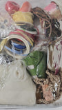 Lots of Assorted Craft Supplies Collection - Ribbon, Rope, Fabric, Accessories