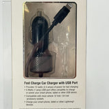 Zgear iPhone Car Fast Charger 12v Plug iPhone Tip USB Port 6’ Coil Cord 17W