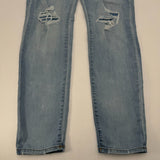 So Womens Distressed High Rise Skinny Jeans Light Wash Blue Size 13x32W