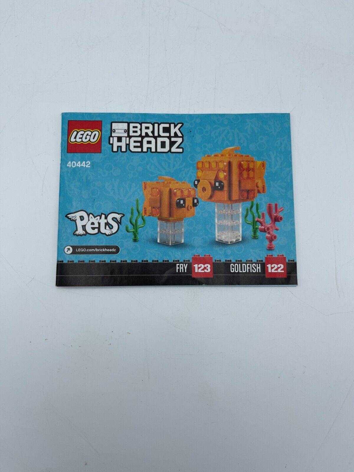 INSTRUCTIONS Lego BrickHeadz 40442 Pets Goldfish MANUAL ONLY