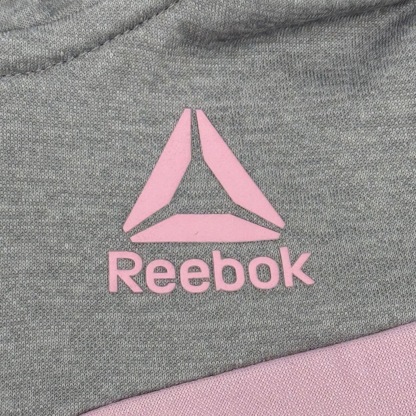 Reebok Girl’s 18mo Infant Full Zip Jacket Grey Pink Long Sleeve Child 18 Months