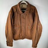 Vintage Mirage Light Brown Leather Jacket Heavy Biker Motorcycle Mens Size XL