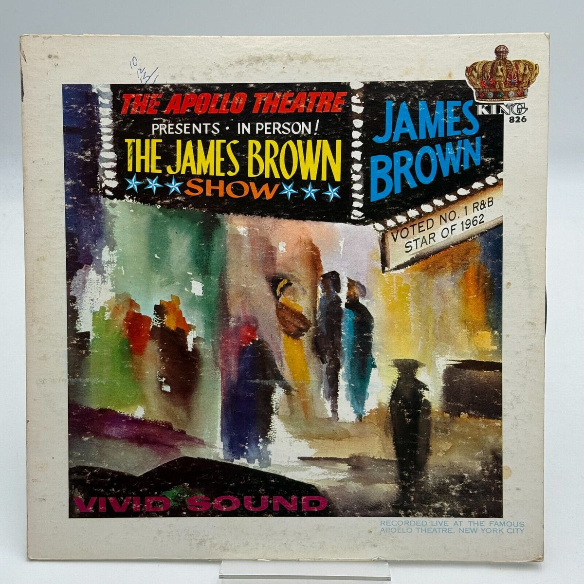 James Brown – Live At The Apollo King 826, Classic R&B LP Vinyl Album 1963