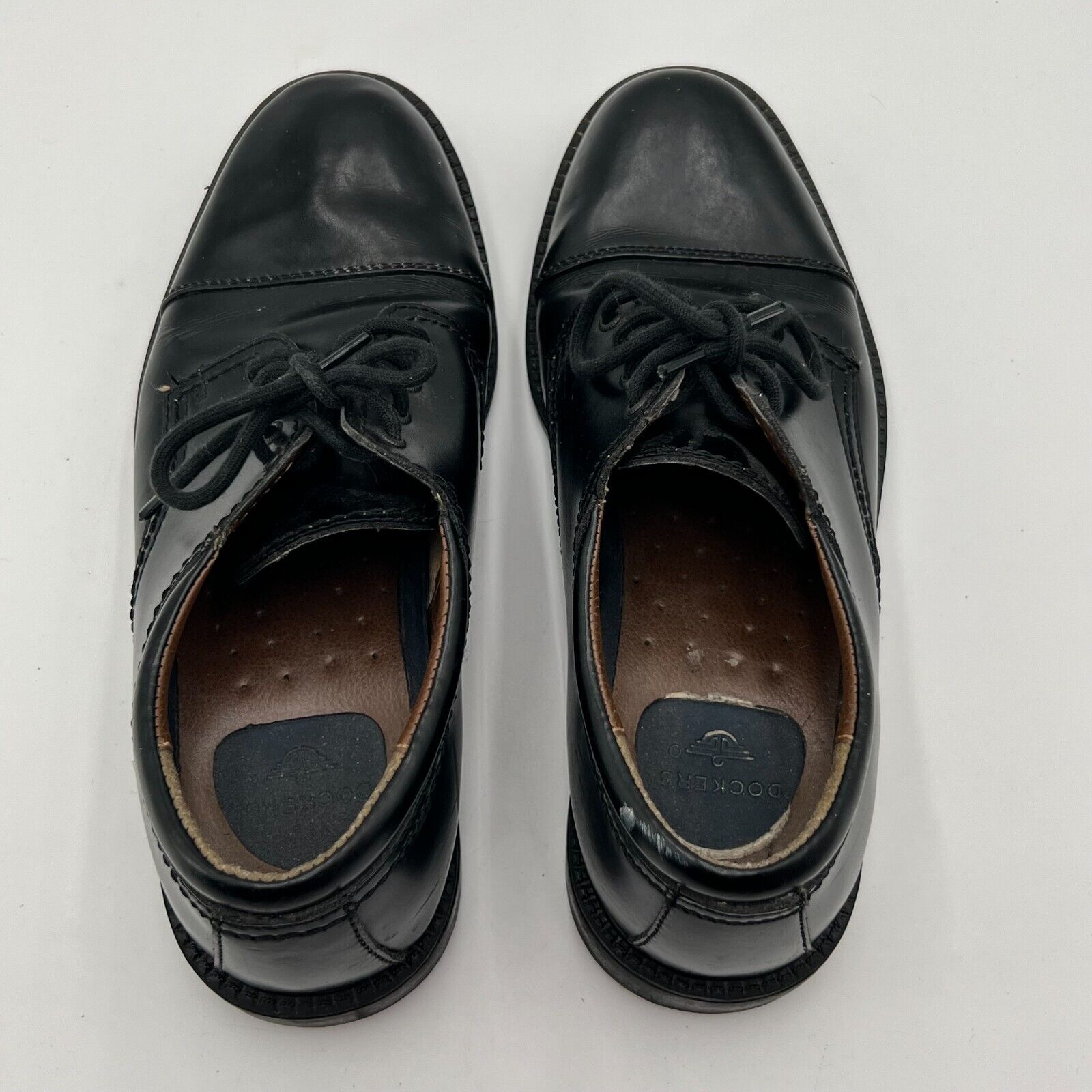 Men Dockers Gordon Cap Toe Oxford Genuine Leather Dress Shoes Black