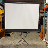 100-inch Video Projector Screen, Easy Fald-Out & Roll-Up Projection Display 4:3