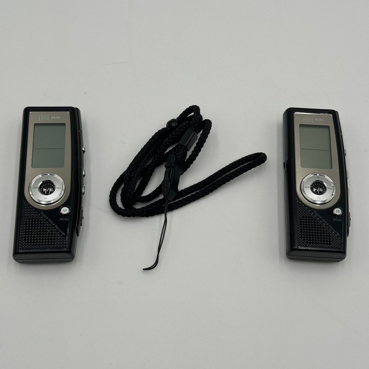 Voice Bank Pair of 2 Digital Voice Recorders Diasonic DDR-5000 with Lanyard