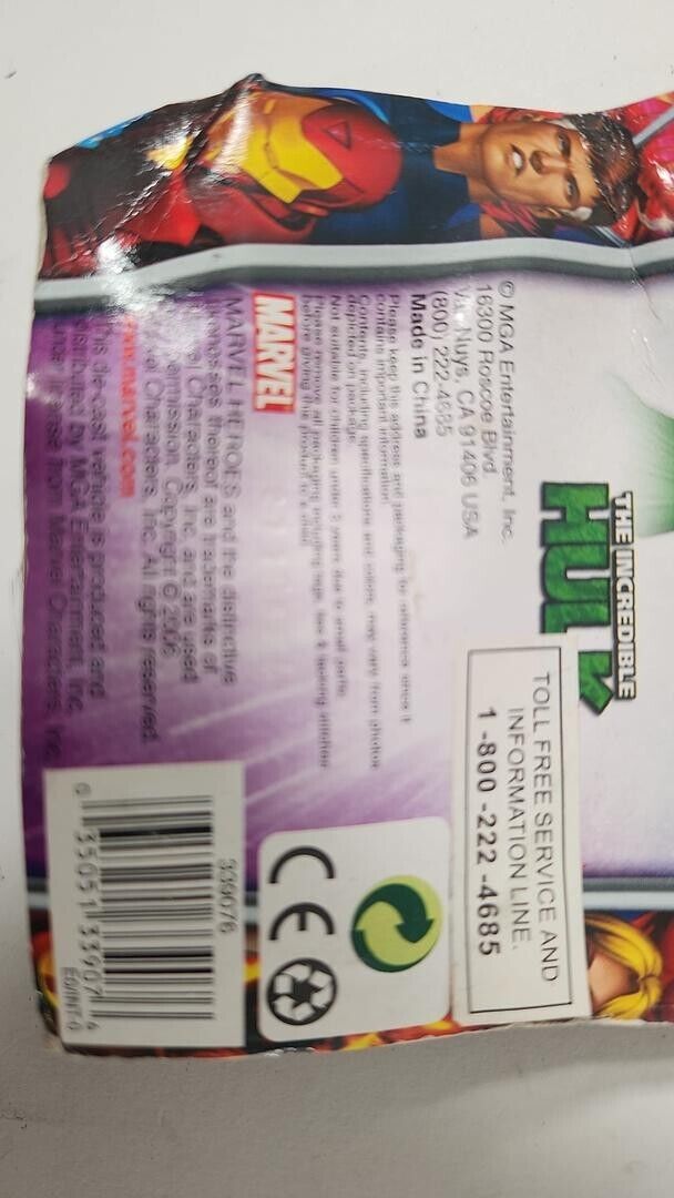 Marvel Heroes Diecast 2006 H77 The Incredible Hulk MOC