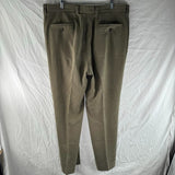 Tommy Bahama Tan Flat Front Chino Pants Men's Size 36x32 Cotton Olive Green
