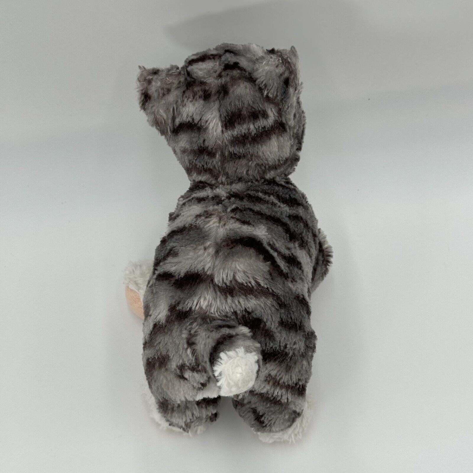 IKEA Lilleplutt Kitty Cat 8" Plush Stuffed Animal Gray Black White Tabby