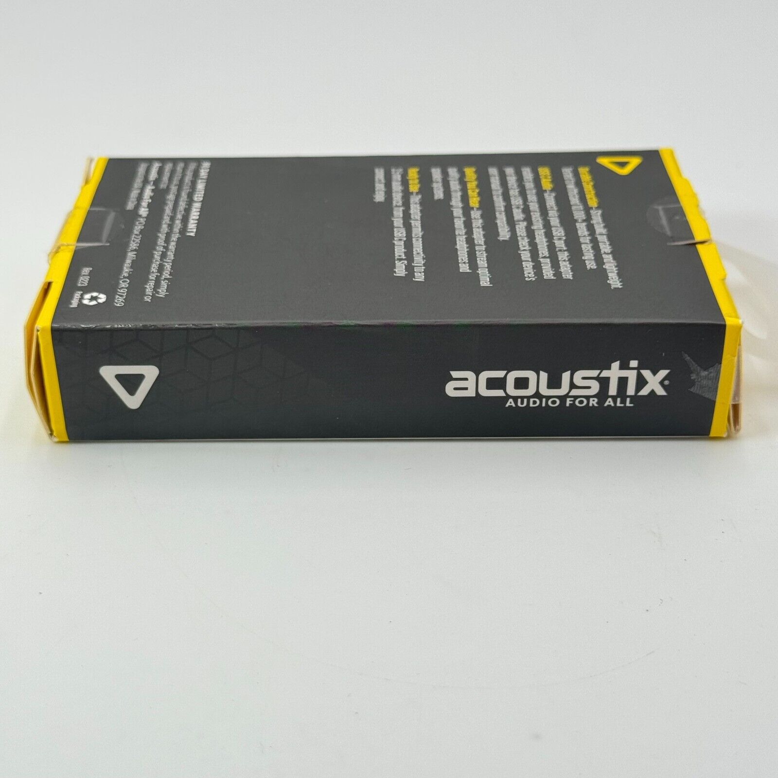 Acoustix Rugged Audio Adapter USB-C Male to 3.5mm Female Jack in Black