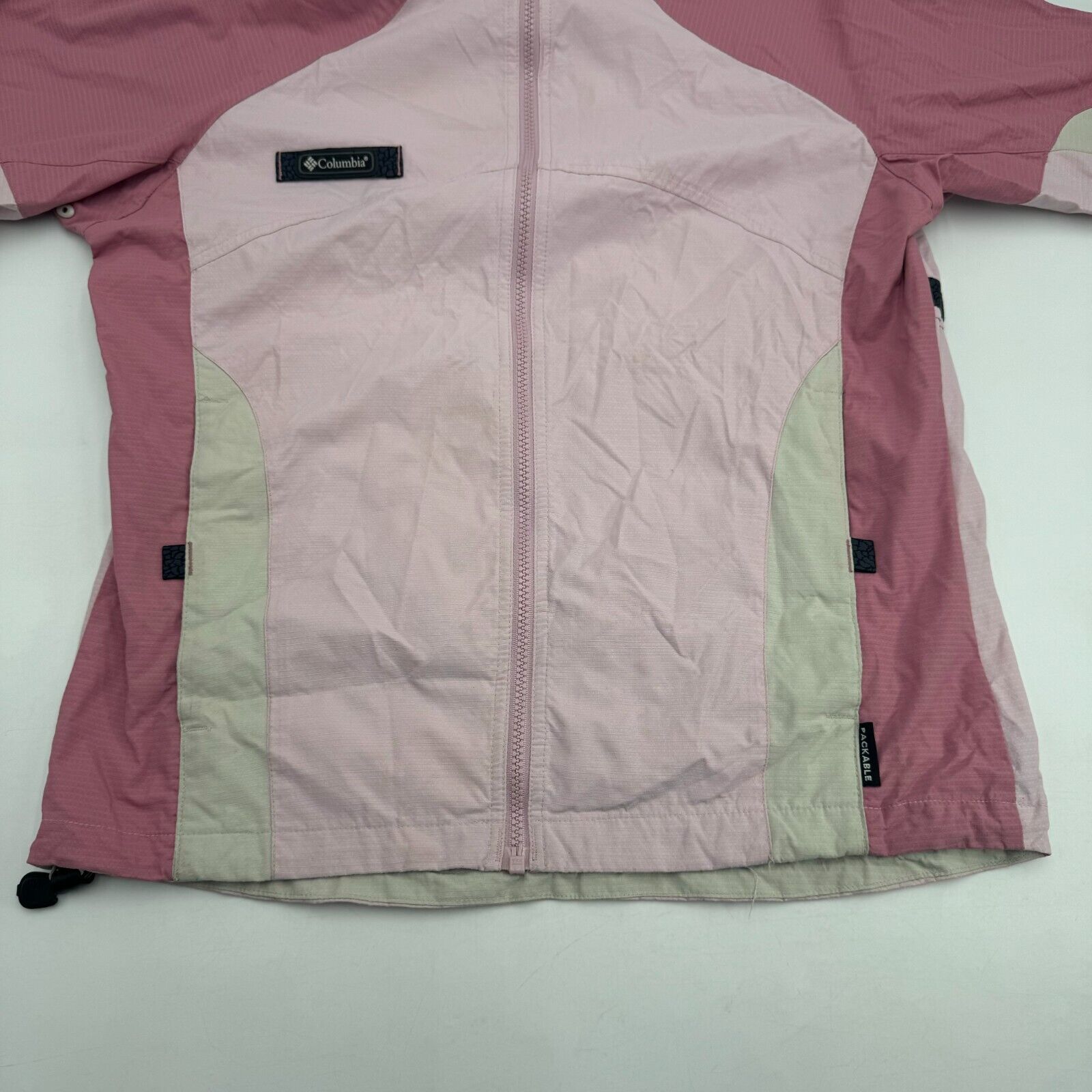 Columbia Sportswear Wind Breaker Full Zip Jacket Pink Adult Womens Size Medium