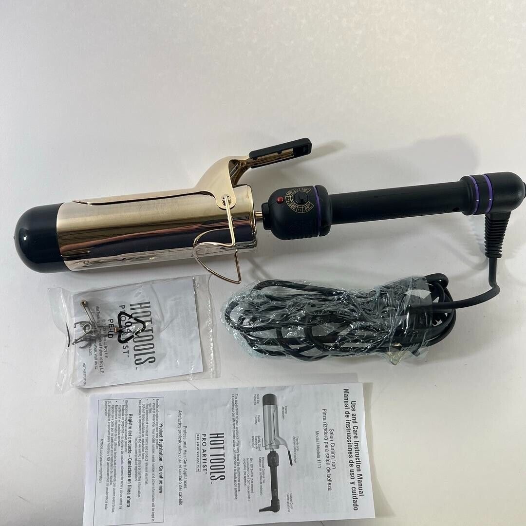 Hot Tools Pro Artist 24k Gold Collection 2” Curling Iron EASY TO USE & PORTABLE