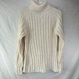 Axcess Women’s Knit Turtle Neck Sweater Cream Pearl Off White Ivory Size Large