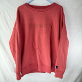 Reebok Womens Regular Dolman Sleeve Cuffed Crewneck Sweatshirt Dusty Red Size L