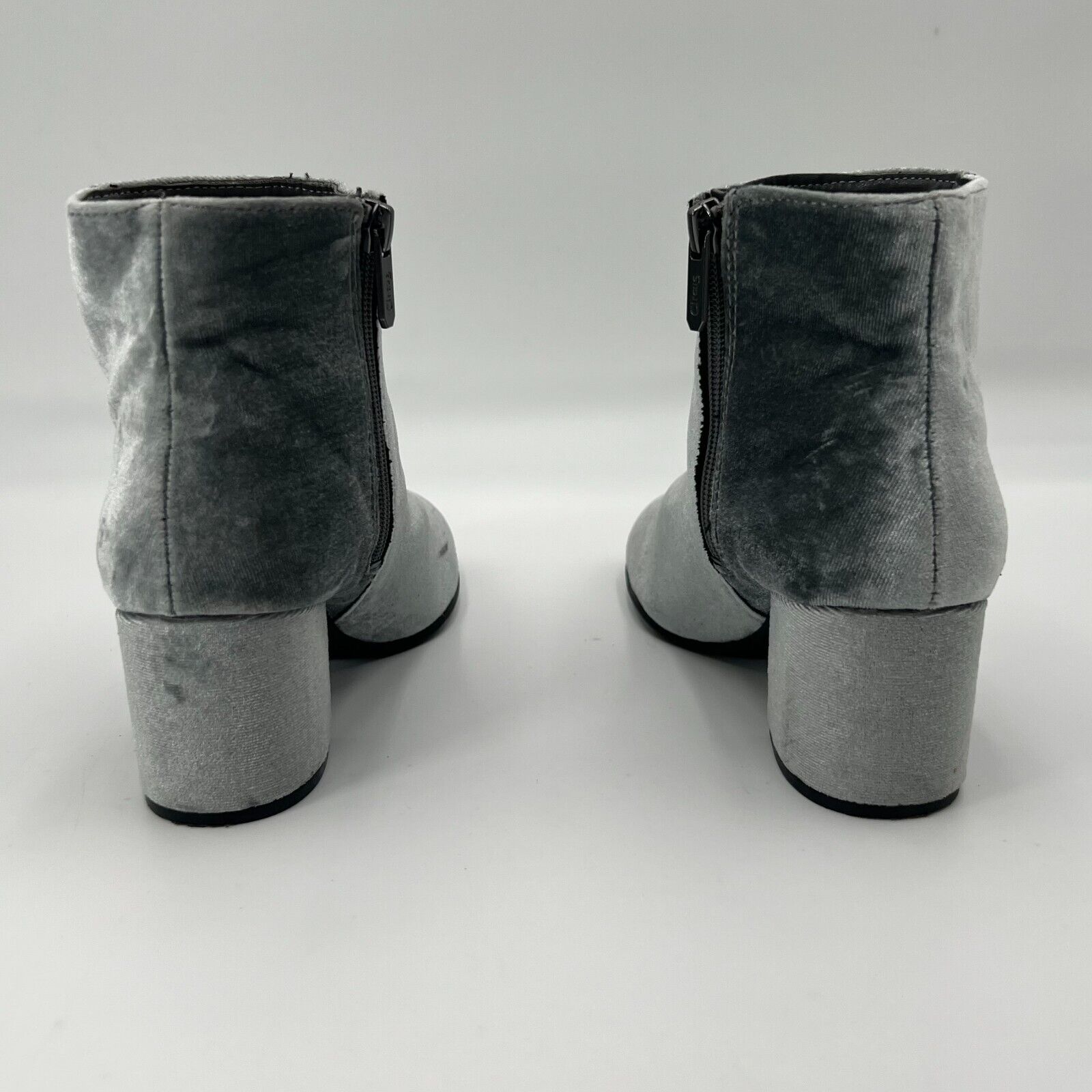 Sam Edelman Circus Womens Stylish Suede Zipper Platform Ankle Boots Grey Size 8