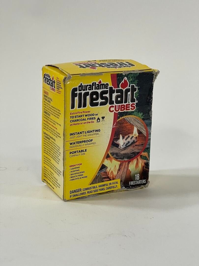 Duraflame Firestart Cubes 18-Pack, Fire Starters For Wood Or Charcoal NEW