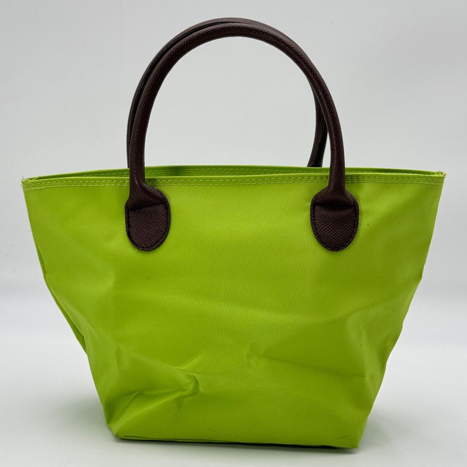 JoAnn Marie Designs Double Handle Mini Tote Purse Lime Green Brown Night Out NWT