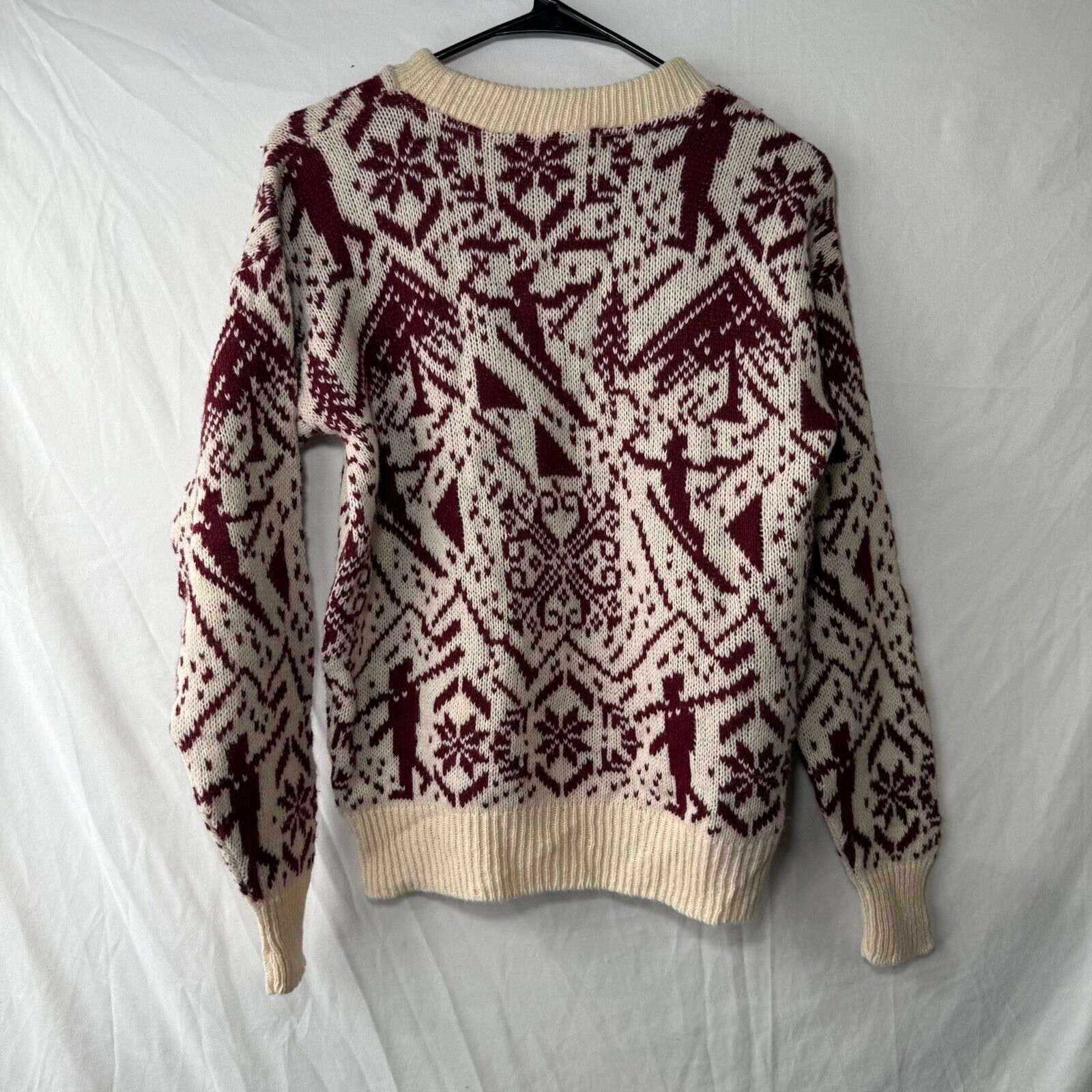 Cedar Bend Vintage Sweater Lumberjack Red White Crew Men’s Size Small S (34-36)