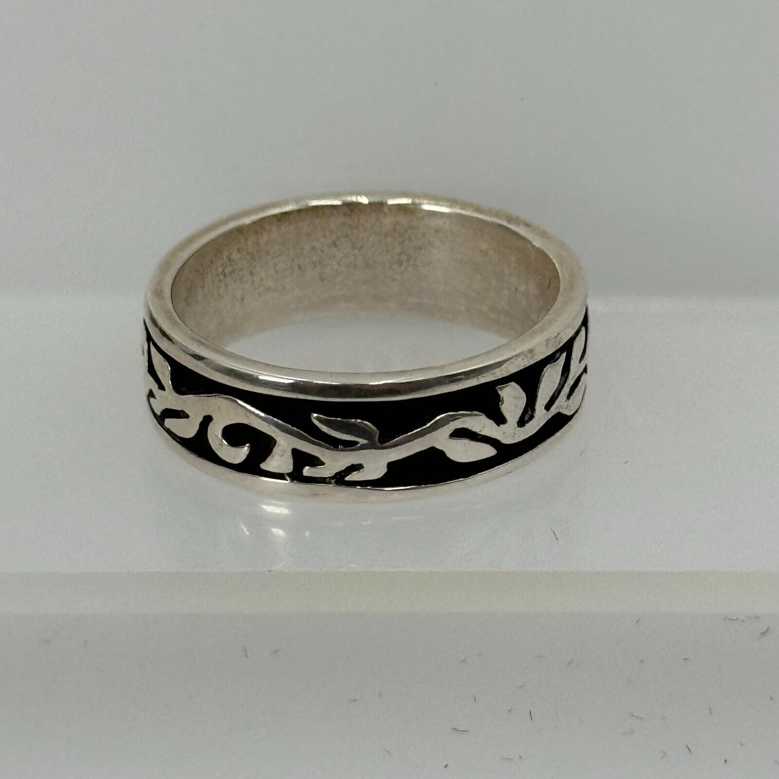 Bob Siemon Designs Sterling Silver Ring Dove Christian Wedding Band Size 10